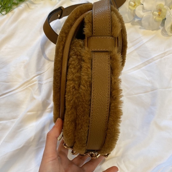 See by Chloe Shearling & Leather Mara Saddle Crossbody Bag - Picture 7 of 16
